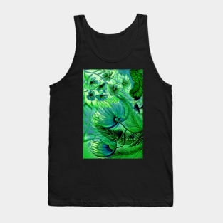 GREEN TROPICAL FLOWERS LARGE FERN PALMS TRIFFIDS ART POSTER DECO PRINT Tank Top